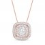 Diamond Necklace 1/2 ct tw 10K Rose Gold 18"