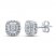 Lab-Created Diamonds by KAY Earrings 1/4 ct tw Round/Baguette-Cut Sterling Silver *Due to supply constraints, these earrings may include natural diamonds.