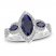 Blue/White Lab-Created Sapphire Ring Sterling Silver