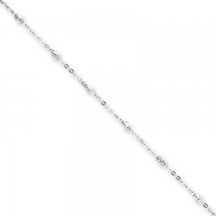 Beaded Anklet Sterling Silver