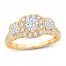 Diamond Engagement Ring 1-1/2 ct tw Round-cut 14K Yellow Gold