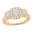 Diamond Engagement Ring 1-1/2 ct tw Round-cut 14K Yellow Gold