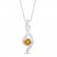 Citrine & Diamond Necklace 10K White Gold 18"