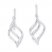 Dangle Earrings 14K White Gold