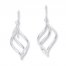 Dangle Earrings 14K White Gold