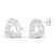 Diamond Knot Earrings 3/8 ct tw Baguette-cut 10K White Gold