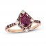 Le Vian Rhodolite Ring 1/5 ct tw Diamonds 14K Honey Gold