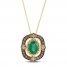 Le Vian Emerald Necklace 3/8 ct tw Diamonds 14K Honey Gold