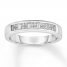 Men's Diamond Band 1 ct tw Square/Baguette 10K White Gold