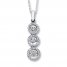 Unstoppable Love 1/3 ct tw Necklace 10K White Gold