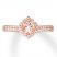 Morganite Engagement Ring 1/3 ct tw Diamonds 14K Rose Gold