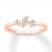 Diamond Geometric Ring 1/10 ct tw Round-cut 10K Rose Gold