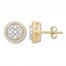 Diamond Stud Earrings 1/2 cttw 10K Two-Tone Gold