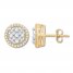 Diamond Stud Earrings 1/2 cttw 10K Two-Tone Gold