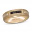 Neil Lane Men's Black & White Diamond Wedding Band 1/3 ct tw Round-cut 14K Yellow Gold