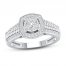 Diamond Engagement Ring 3/8 ct tw Round-cut 10K White Gold