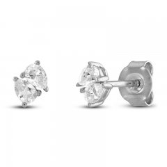 Diamond Double Pear Stud Earrings 1/4 ct tw 10K White Gold