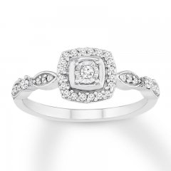 Diamond Promise Ring 1/6 ct tw Round-cut Sterling Silver