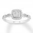 Diamond Promise Ring 1/6 ct tw Round-cut Sterling Silver