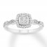 Diamond Promise Ring 1/6 ct tw Round-cut Sterling Silver