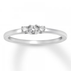 Diamond Ring 1/10 ct tw Round-cut Sterling Silver