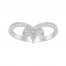 Diamond Geometric Ring 1/3 ct tw Round-cut 10K White Gold