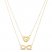 Layered Heart & Infinity Necklace 14K Yellow Gold 17"