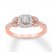 Diamond Engagement Ring 1/4 ct tw Round-cut 10K Rose Gold