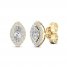 Diamond Earrings 1/3 ct tw Marquise/Round-Cut 10K Yellow Gold