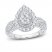 Multi-Diamond Engagement Ring 1 ct tw Round-cut 14K White Gold