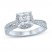 Diamond Engagement Ring 1 ct tw Princess/Round 14K White Gold