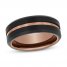 Wedding Band Black & Brown Tungsten Carbide 8mm