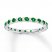 Stackable Ring Lab-Created Emeralds Sterling Silver