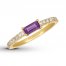 Le Vian Amethyst Ring 1/4 ct tw Diamonds 14K Honey Gold