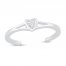 Diamond Accent Heart Toe Ring Sterling Silver