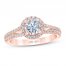 First Light Diamond Engagement Ring 1 ct tw Round-cut 14K Rose Gold