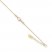 Puffed Heart Anklet 14K Tri-Color Gold