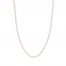 Beaded Curb Chain Necklace 14K Yellow Gold 20" Length