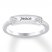 "Peace" Diamond Ring 10K White Gold