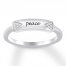 "Peace" Diamond Ring 10K White Gold