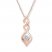 Diamond Necklace 1/10 ct tw Round-cut 10K Rose Gold