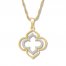 Diamond Necklace 1/10 ct tw Round-cut 10K Yellow Gold