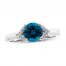 Topaz Ring 1/20 ct tw Diamonds 10K White Gold