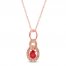 Le Vian Ruby Necklace 1/5 ct tw Diamonds 14K Strawberry Gold 18"