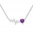 Heartbeat Necklace Amethyst Sterling Silver