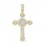 Men's Diamond Cross Pendant 1/2 ct tw Round-cut 10K Yellow Gold