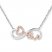 Infinity Heart Diamond Necklace Sterling Silver/10K Gold