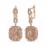 Le Vian Creme Brulee Morganite Earrings 1-1/6 ct tw Diamonds 14K Strawberry Gold