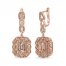 Le Vian Creme Brulee Morganite Earrings 1-1/6 ct tw Diamonds 14K Strawberry Gold