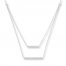 Layered Diamond Bar Necklace 1/5 carat tw Sterling Silver